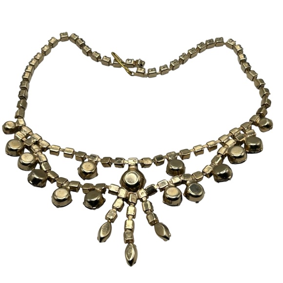 Sparkling Vintage Red AB Rhinestone Fringe Adjustable Necklace - Picture 5 of 5